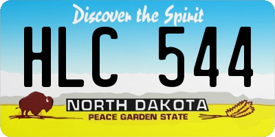 ND license plate HLC544