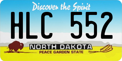 ND license plate HLC552