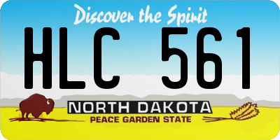 ND license plate HLC561