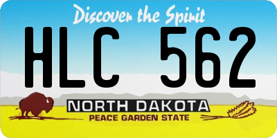 ND license plate HLC562