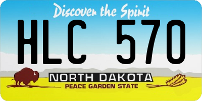 ND license plate HLC570