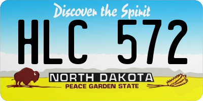 ND license plate HLC572