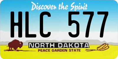 ND license plate HLC577