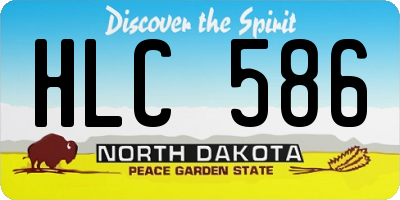 ND license plate HLC586