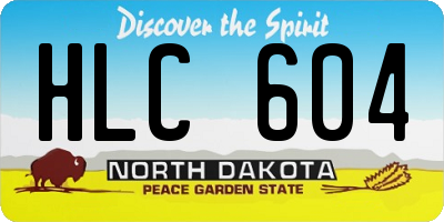 ND license plate HLC604