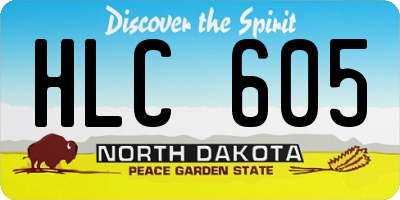 ND license plate HLC605