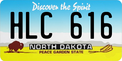 ND license plate HLC616