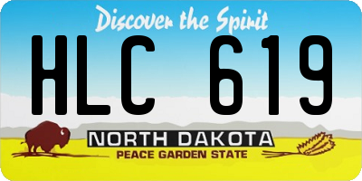 ND license plate HLC619