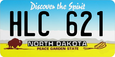 ND license plate HLC621