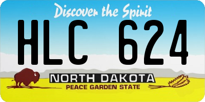 ND license plate HLC624