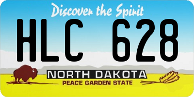 ND license plate HLC628