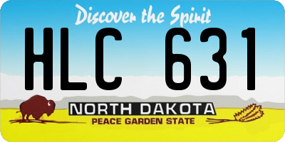 ND license plate HLC631