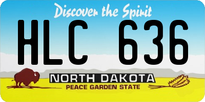 ND license plate HLC636
