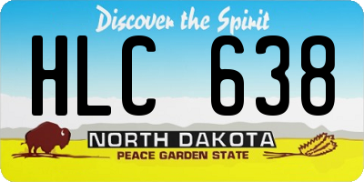 ND license plate HLC638