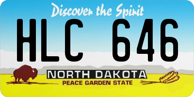 ND license plate HLC646