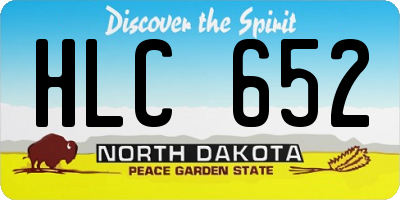 ND license plate HLC652