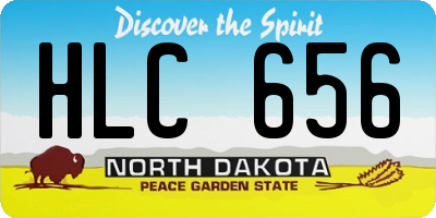 ND license plate HLC656