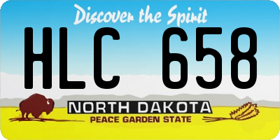 ND license plate HLC658