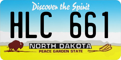 ND license plate HLC661