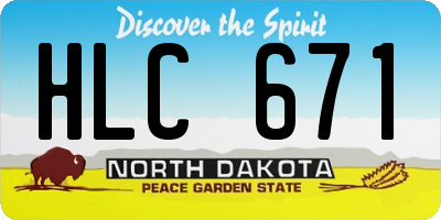 ND license plate HLC671