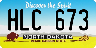 ND license plate HLC673