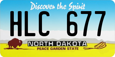 ND license plate HLC677
