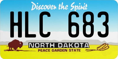 ND license plate HLC683
