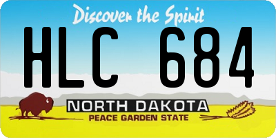 ND license plate HLC684