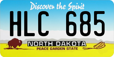 ND license plate HLC685