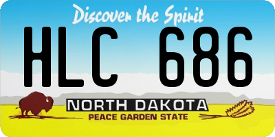 ND license plate HLC686