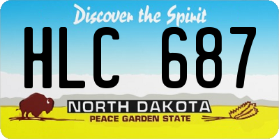 ND license plate HLC687