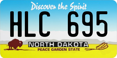 ND license plate HLC695