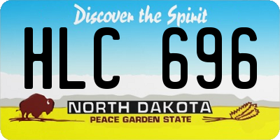 ND license plate HLC696