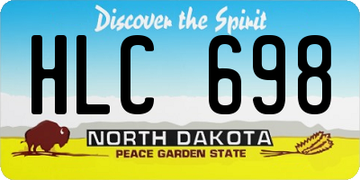 ND license plate HLC698