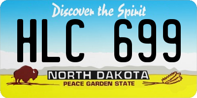 ND license plate HLC699