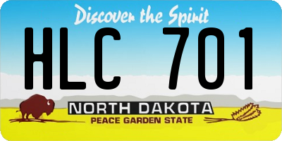 ND license plate HLC701