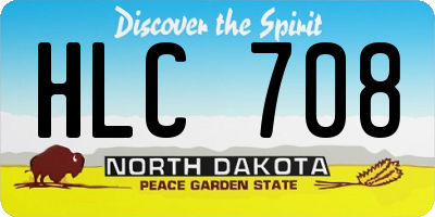 ND license plate HLC708