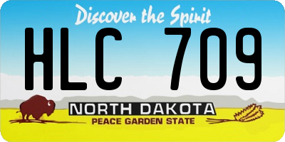 ND license plate HLC709