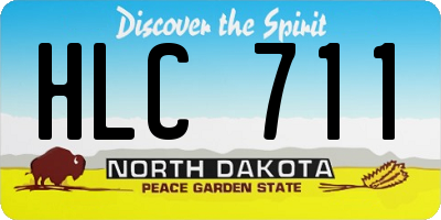 ND license plate HLC711