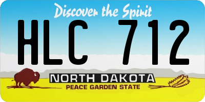 ND license plate HLC712