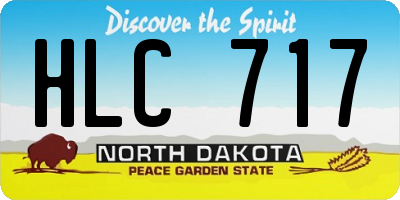 ND license plate HLC717