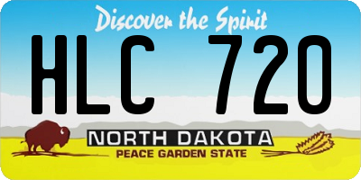ND license plate HLC720