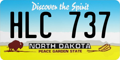 ND license plate HLC737