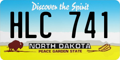 ND license plate HLC741