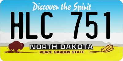 ND license plate HLC751