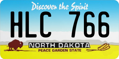 ND license plate HLC766