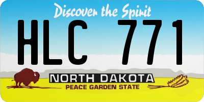 ND license plate HLC771