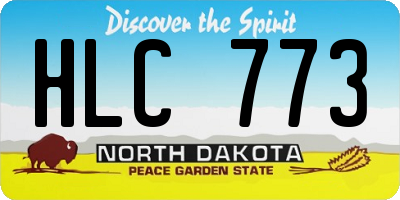 ND license plate HLC773