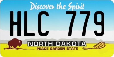 ND license plate HLC779