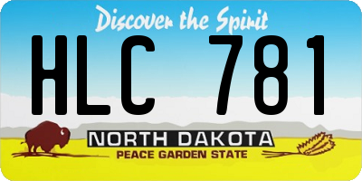 ND license plate HLC781